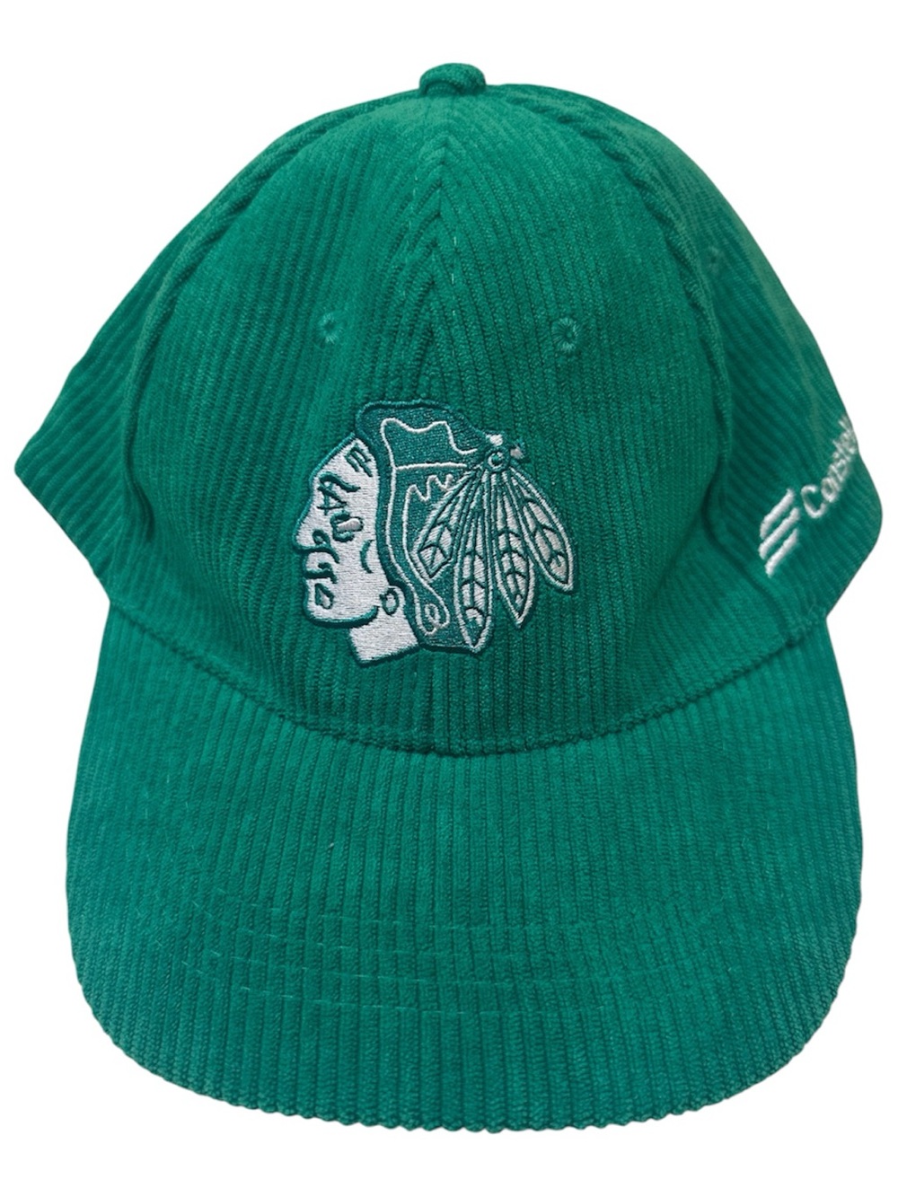 Chicago Blackhawks Corduroy Adjustable Hat Green NHL Dad Cap Strapback